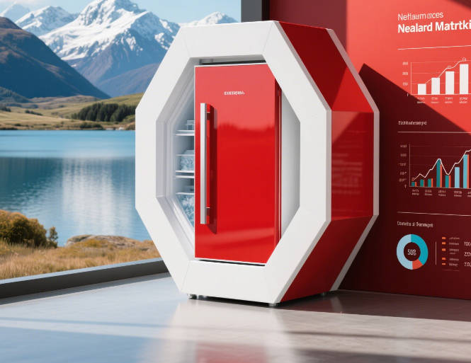 Red refrigeration freezer